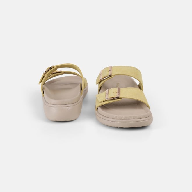 Mochi Women Yellow Casual Slippers (SKU: 41-529-33-37)