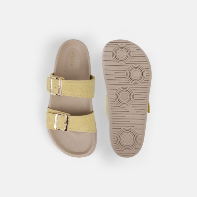 Mochi Women Yellow Casual Slippers (SKU: 41-529-33-37)