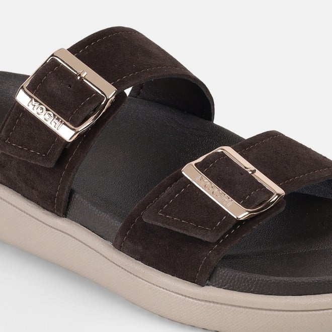 Mochi Women Brown Casual Slippers (SKU: 41-529-12-36)