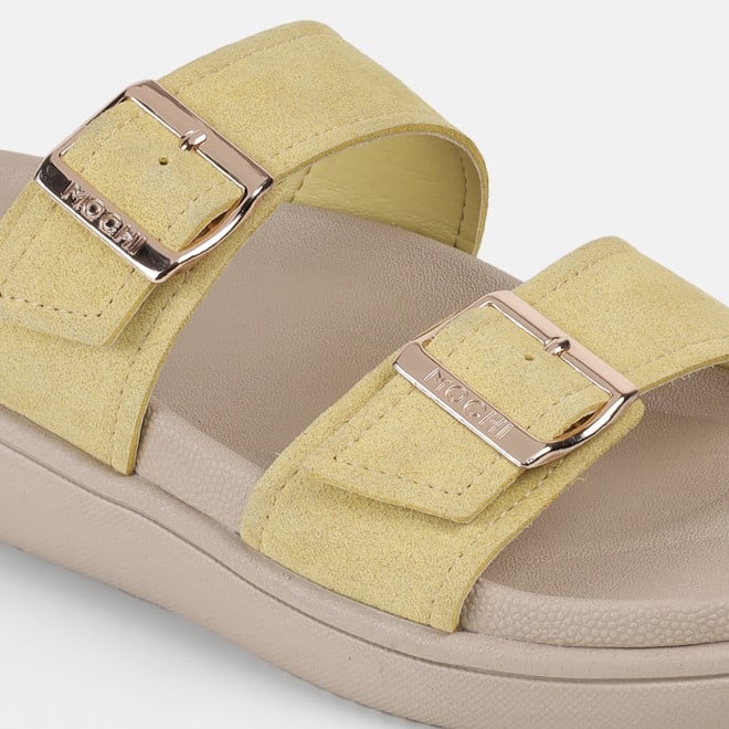 Mochi Women Yellow Casual Slippers (SKU: 41-529-33-37)