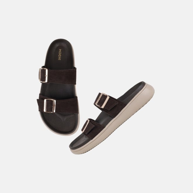 Mochi Women Brown Casual Slippers (SKU: 41-529-12-36)