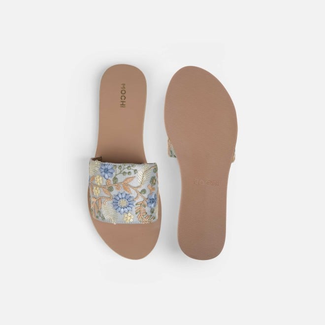 Mochi Women Blue Casual Slippers (SKU: 41-533-45-36)