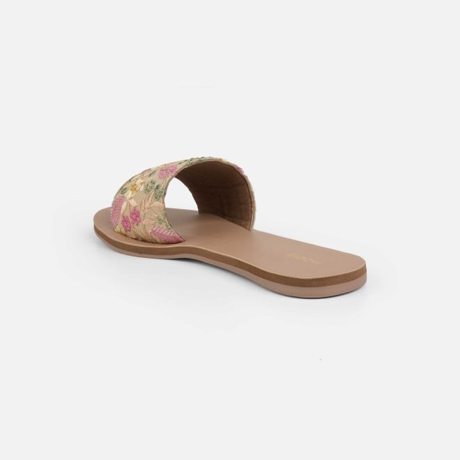 Mochi Women Beige Casual Slippers (SKU: 41-533-20-36)