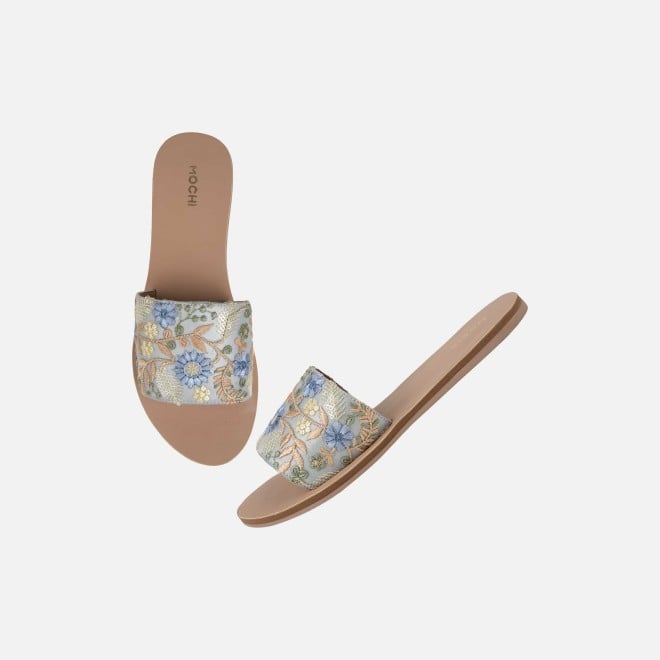 Mochi Women Blue Casual Slippers (SKU: 41-533-45-36)