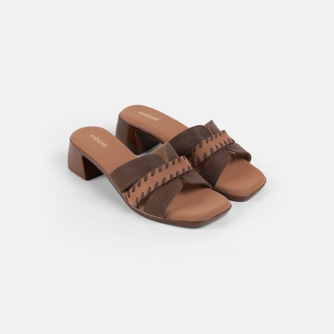 Mochi Women Brown Casual Slip Ons (SKU: 41-552-12-36)