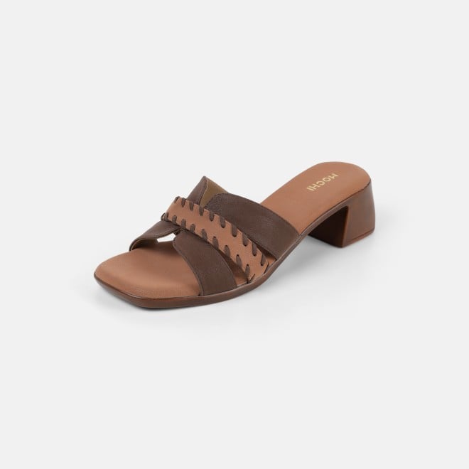 Mochi Women Brown Casual Slip Ons (SKU: 41-552-12-36)