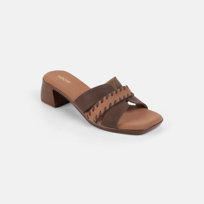 Mochi Women Brown Casual Slip Ons (SKU: 41-552-12-36)