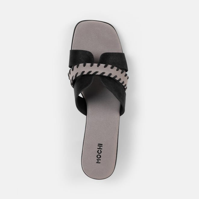 Mochi Women Black Casual Slip Ons (SKU: 41-552-11-36)