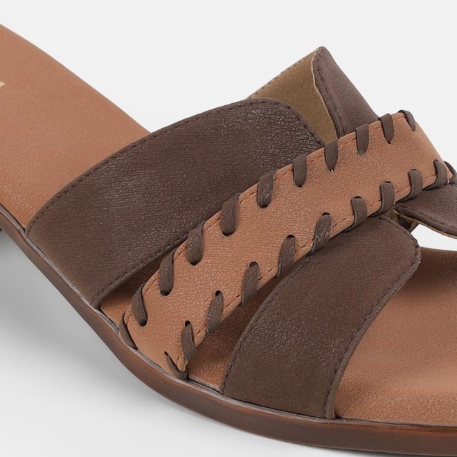 Mochi Women Brown Casual Slip Ons (SKU: 41-552-12-36)