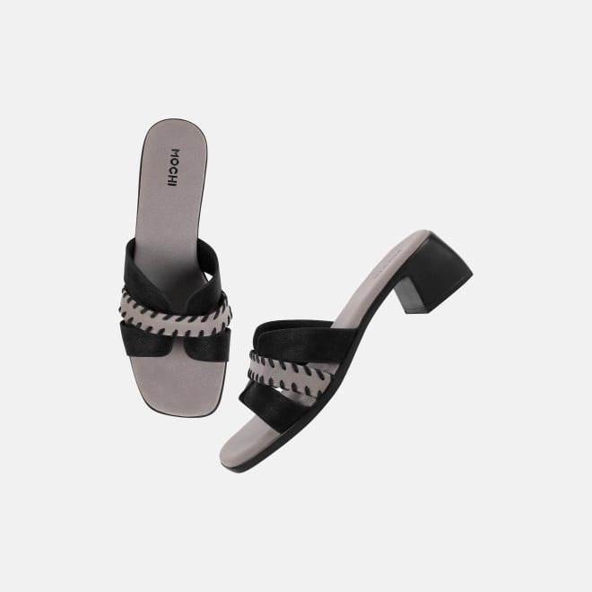 Mochi Women Black Casual Slip Ons (SKU: 41-552-11-36)