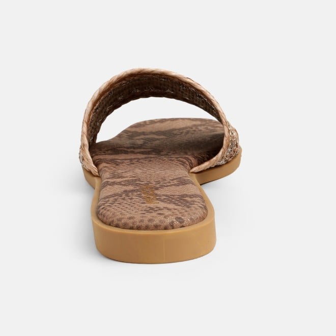 Mochi Women Tan Casual Slippers (SKU: 41-584-23-36)