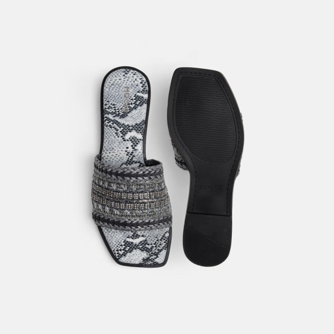 Mochi Women Grey Casual Slippers (SKU: 41-584-14-36)