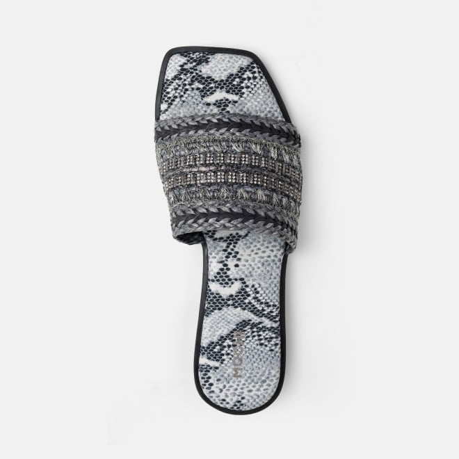Mochi Women Grey Casual Slippers (SKU: 41-584-14-36)