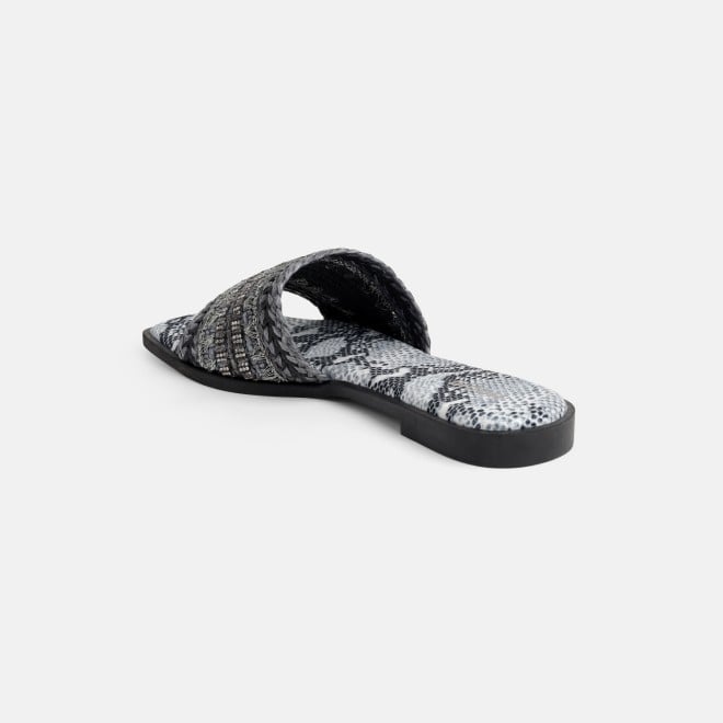 Mochi Women Grey Casual Slippers (SKU: 41-584-14-36)