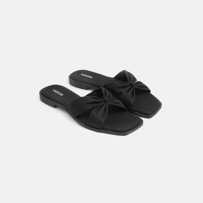 Mochi Women Black Casual Slippers (SKU: 41-589-11-36)