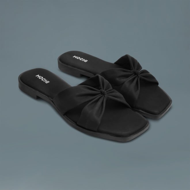 Mochi Women Black Casual Slippers (SKU: 41-589-11-36)