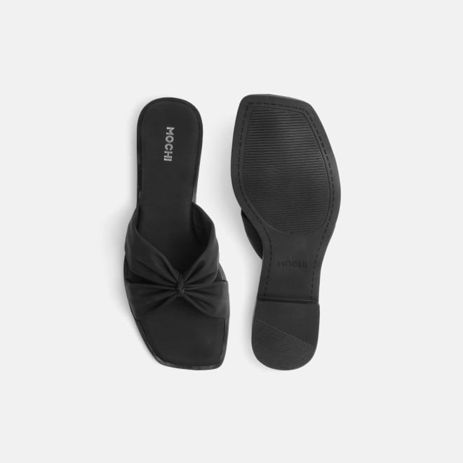 Mochi Women Black Casual Slippers (SKU: 41-589-11-36)