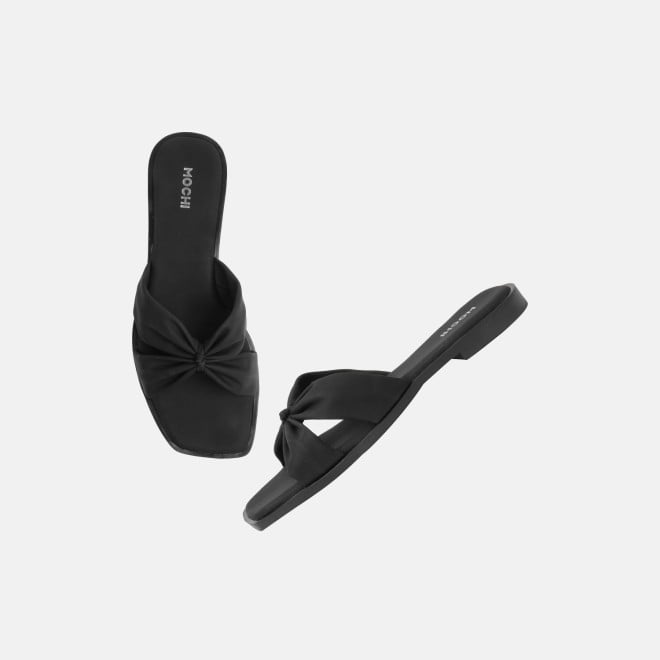 Mochi Women Black Casual Slippers (SKU: 41-589-11-36)