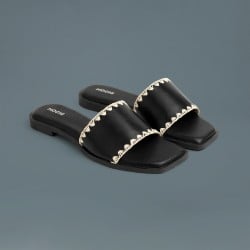 Women Black Casual Slippers