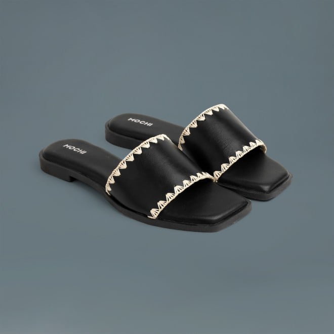 Mochi Women Black Casual Slippers (SKU: 41-594-11-36)