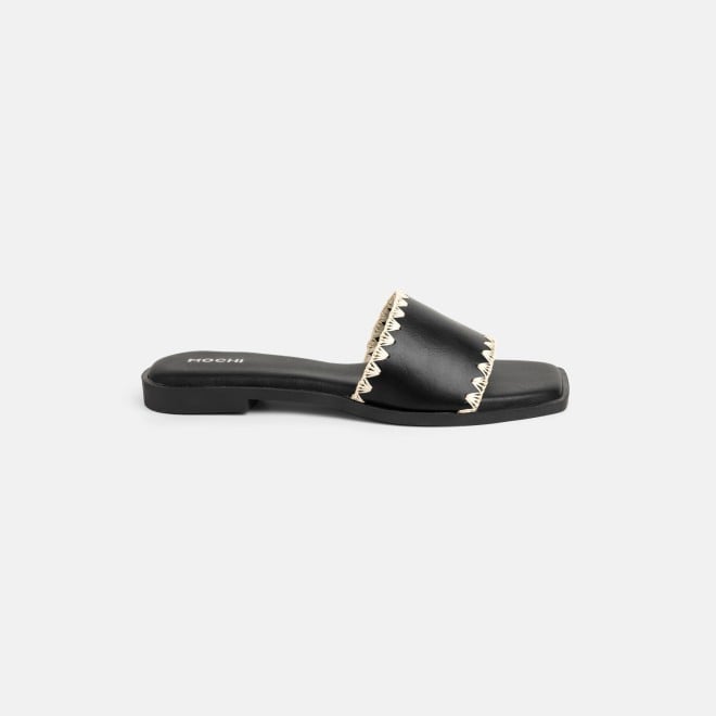 Mochi Women Black Casual Slippers (SKU: 41-594-11-36)