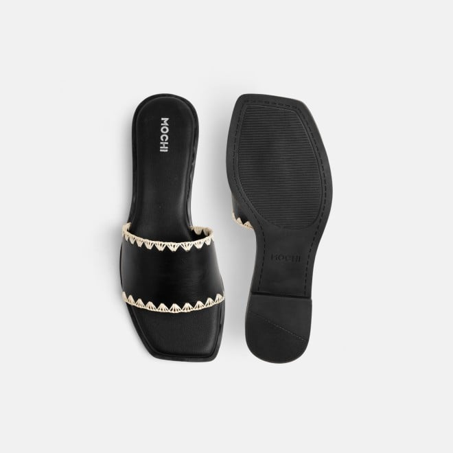 Mochi Women Black Casual Slippers (SKU: 41-594-11-36)