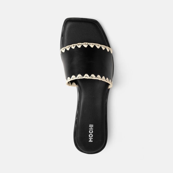 Mochi Women Black Casual Slippers (SKU: 41-594-11-36)