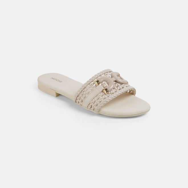 Mochi Women Off-white Casual Slippers (SKU: 41-600-66-36)