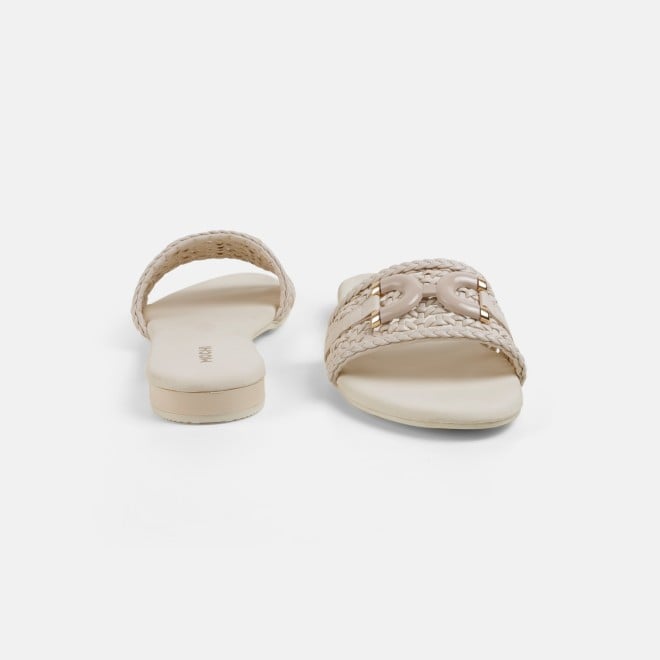 Mochi Women Off-white Casual Slippers (SKU: 41-600-66-36)