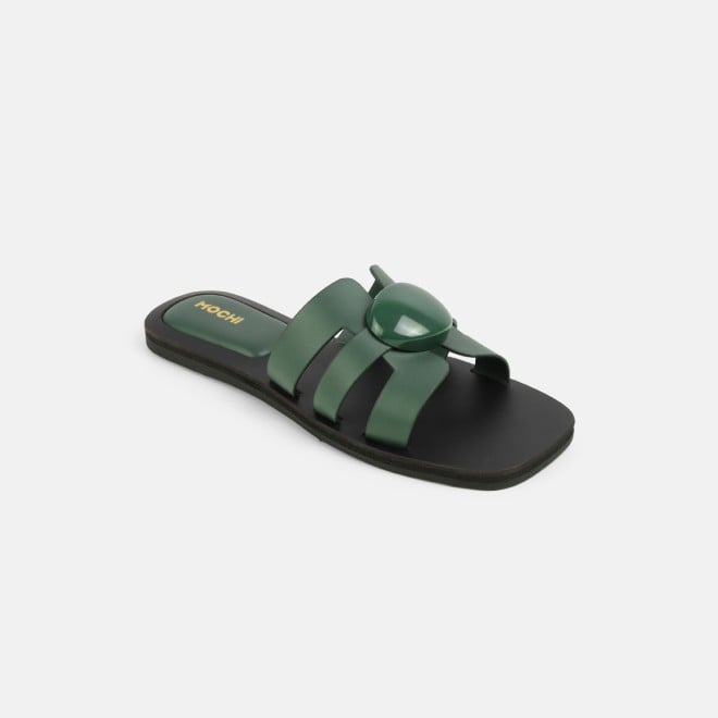 Mochi Women Green Casual Slippers (SKU: 41-800375-21-36)