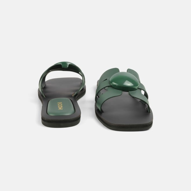 Mochi Women Green Casual Slippers (SKU: 41-800375-21-36)