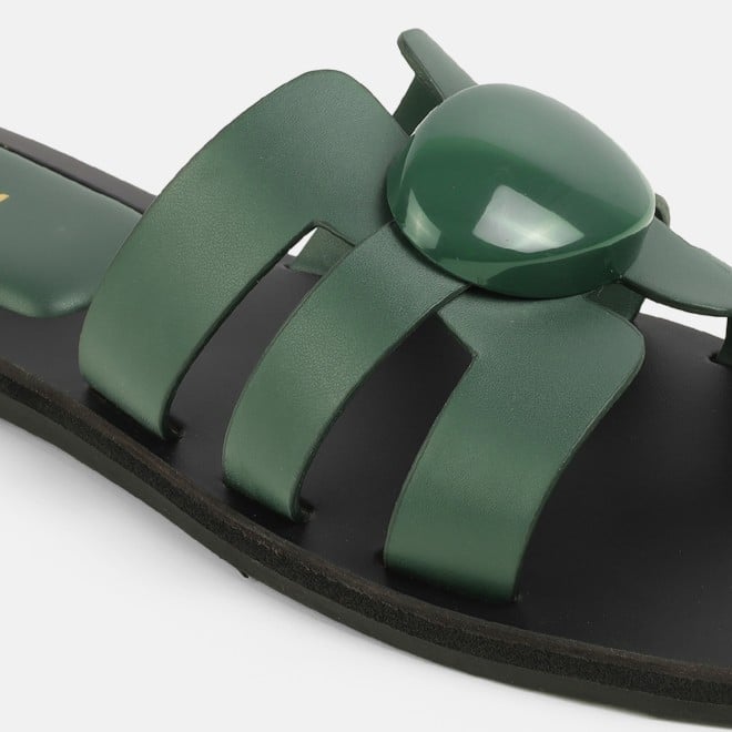 Mochi Women Green Casual Slippers (SKU: 41-800375-21-36)