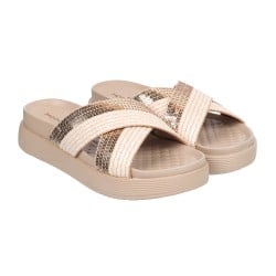 Women Beige Casual Sandals