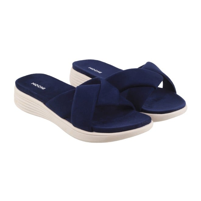 Mochi Women Blue-navy Casual Slippers (SKU: 41-900076-17-37)
