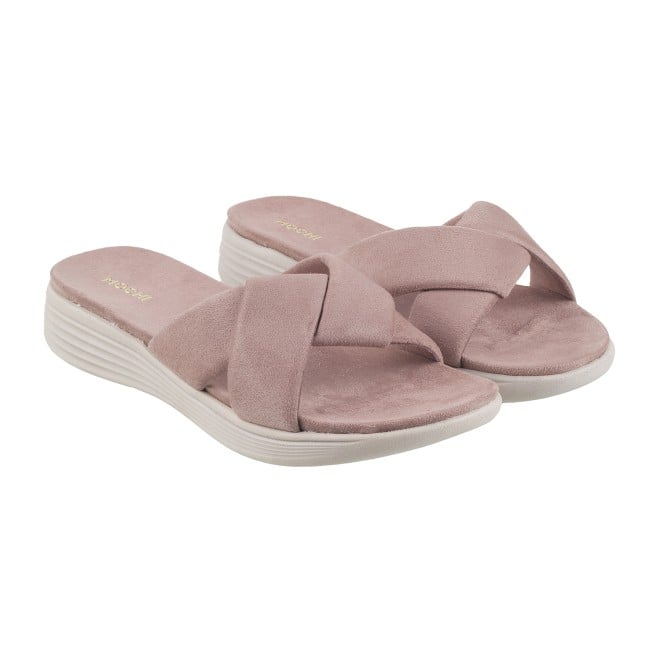Mochi Women Beige Casual Slippers (SKU: 41-900076-20-38)