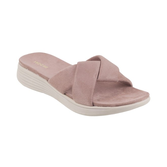 Mochi Women Beige Casual Slippers (SKU: 41-900076-20-38)