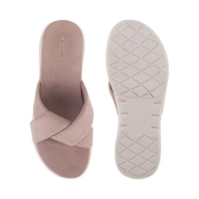 Mochi Women Beige Casual Slippers (SKU: 41-900076-20-38)