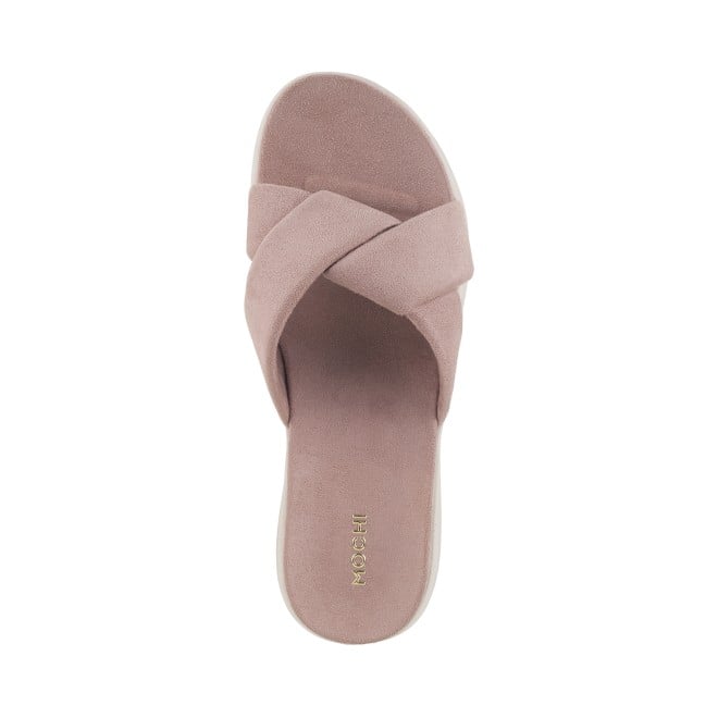 Mochi Women Beige Casual Slippers (SKU: 41-900076-20-38)