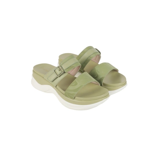 Mochi Women Green Casual Slip Ons (SKU: 41-900326-21-36)