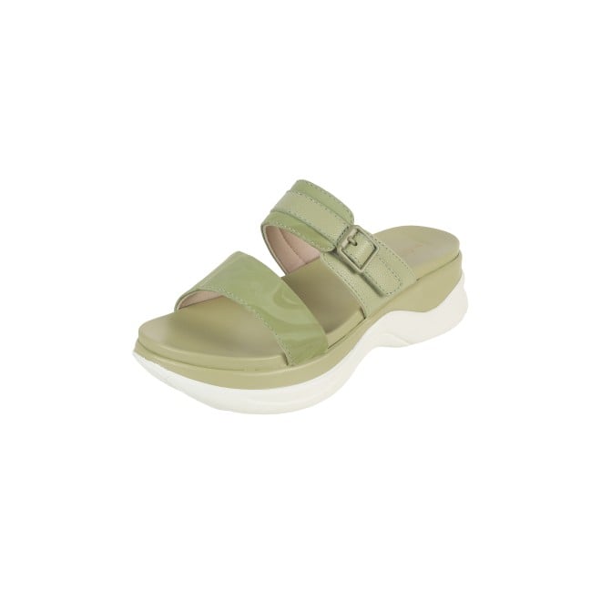 Mochi Women Green Casual Slip Ons (SKU: 41-900326-21-36)