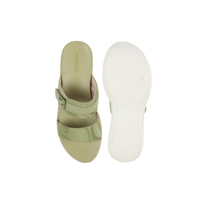 Mochi Women Green Casual Slip Ons (SKU: 41-900326-21-36)