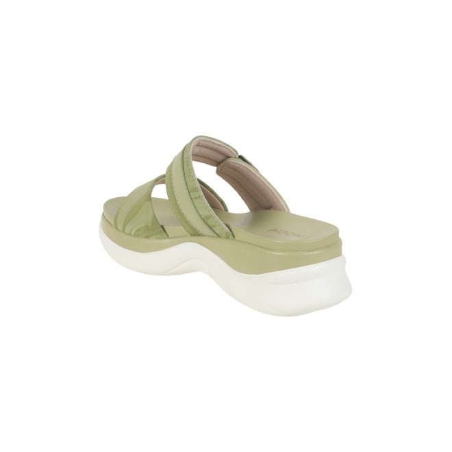 Mochi Women Green Casual Slip Ons (SKU: 41-900326-21-36)