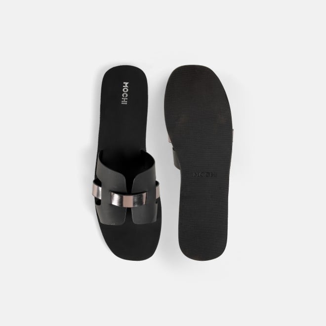 Mochi Women Black Casual Slip Ons (SKU: 41-9140-11-36)