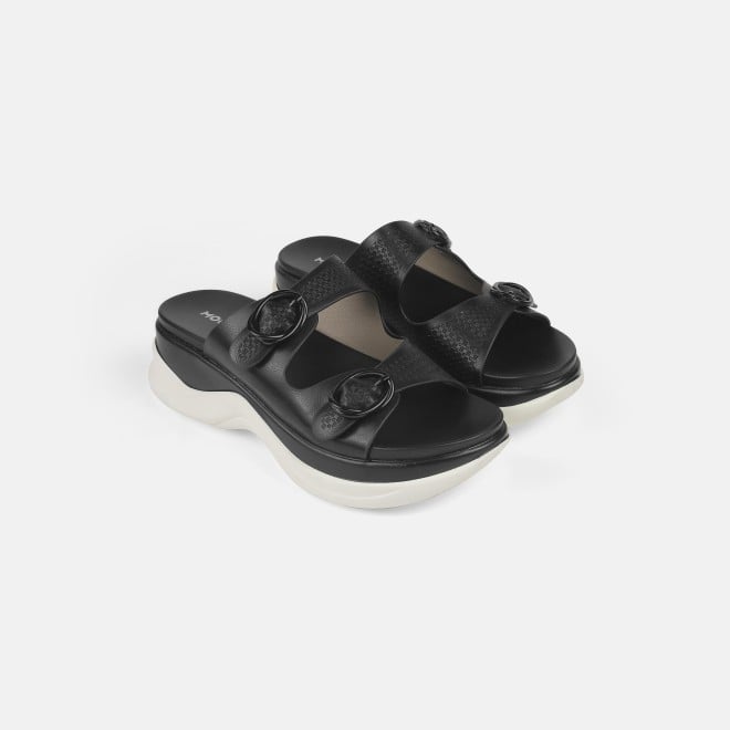 Mochi Women Black Casual Slip Ons (SKU: 41-9199-11-36)