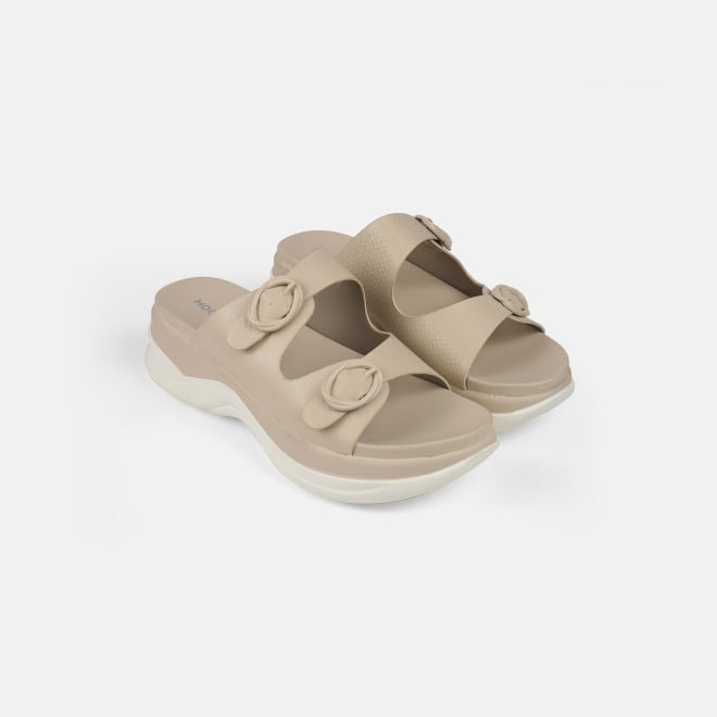 Mochi Women Beige Casual Slip Ons (SKU: 41-9199-20-37)