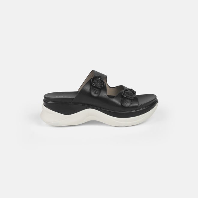 Mochi Women Black Casual Slip Ons (SKU: 41-9199-11-36)