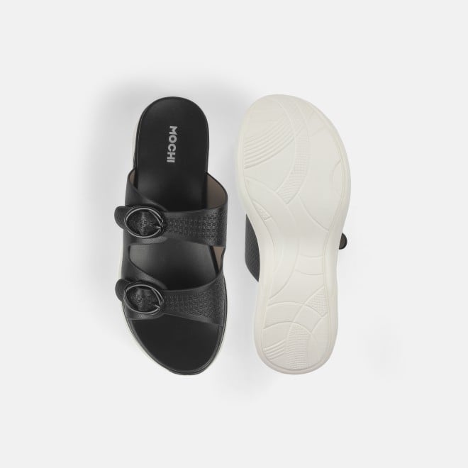 Mochi Women Black Casual Slip Ons (SKU: 41-9199-11-36)