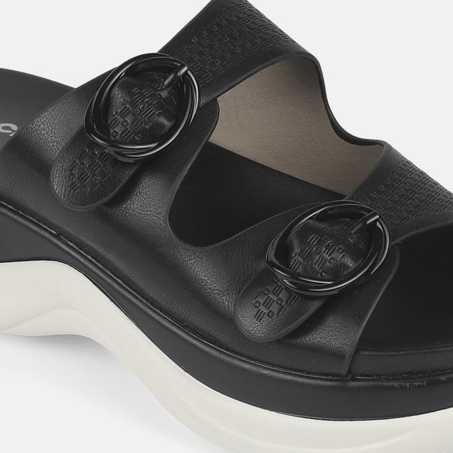 Mochi Women Black Casual Slip Ons (SKU: 41-9199-11-36)