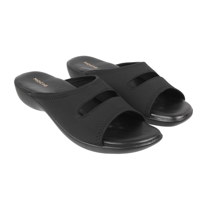 Mochi Women Black Casual Sandals