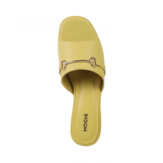 Mochi Women Yellow Casual Sandals (SKU: 41-93-33-36)